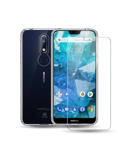 Nokia 7.1 Coque renforcée + Verre trempé 9h | Ibroz