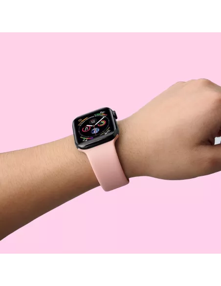 Bracelet Apple Watch 8, 7, 6, SE, 5, 4, 3 - SoftTouch - Rose | Ibroz