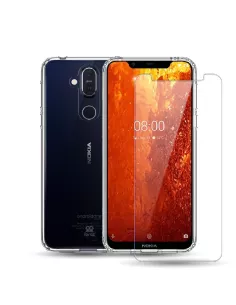 Nokia 8.1 Coque renforcée + Verre trempé 9h | Ibroz