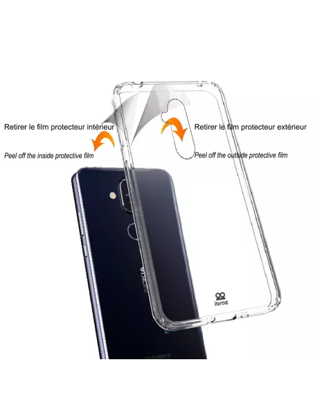 Nokia 8.1 Coque renforcée + Verre trempé 9h | Ibroz