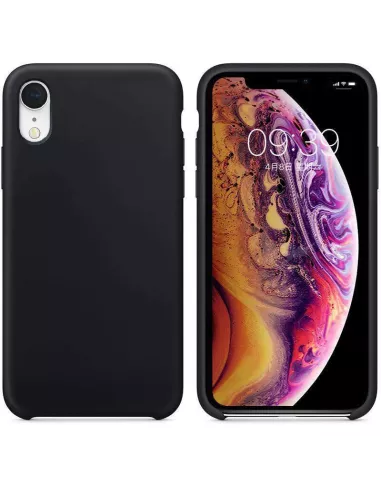 iPhone Xr Coque Liquid Silicone Soft Touch - Noir | Ibroz