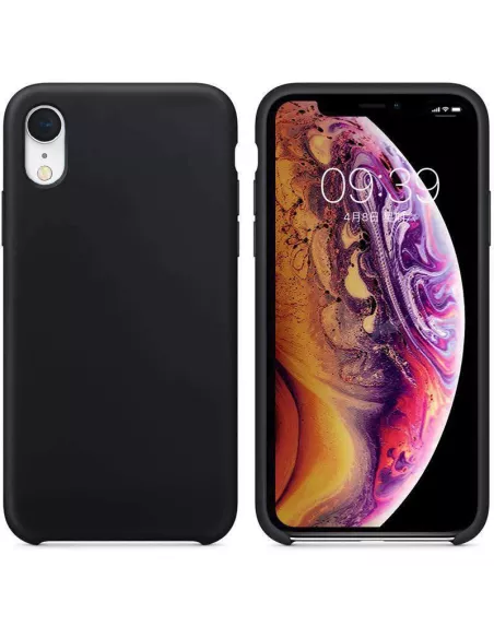 iPhone Xr Coque Liquid Silicone Soft Touch - Noir | Ibroz