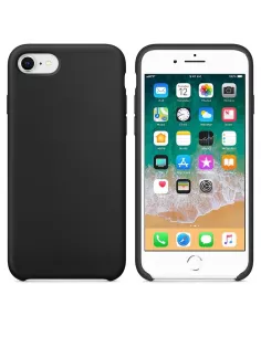 iPhone 7/8/SE Coque Liquid Silicone Soft Touch - Noir | Ibroz