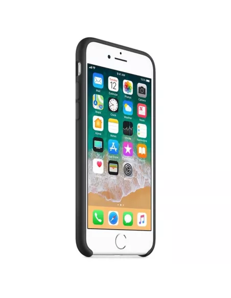 iPhone 7/8/SE Coque Liquid Silicone Soft Touch - Noir | Ibroz
