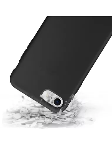 iPhone 7/8/SE Coque Liquid Silicone Soft Touch - Noir | Ibroz