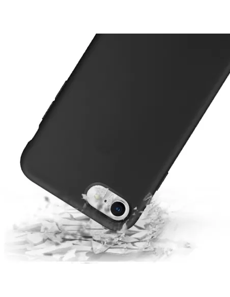iPhone 7/8/SE Liquid Silicone Soft Touch Case - Black | Ibroz
