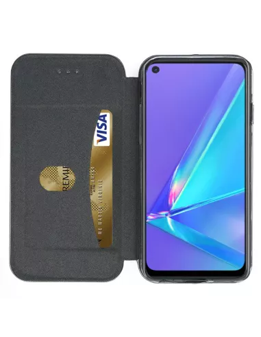 Oppo A72 Etui Cuir Folio Clam - Noir | Ibroz