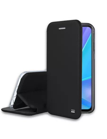 Oppo A72 Folio Clam Leather Case - Black | Ibroz