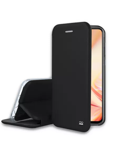 Oppo Find X2 Lite Leather Case Folio Clam - Black | Ibroz
