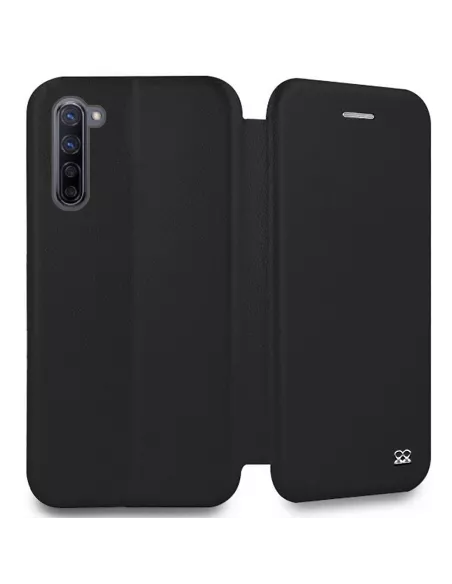 Oppo Find X2 Lite Leather Case Folio Clam - Black | Ibroz