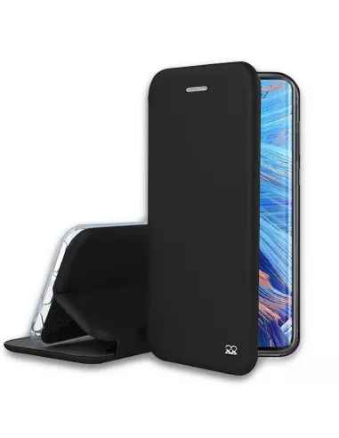 Oppo Find X2 Neo Leather Case Folio Clam - Black | Ibroz