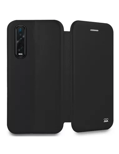 Oppo Find X2 Pro Leather Case Folio Clam + Black | Ibroz