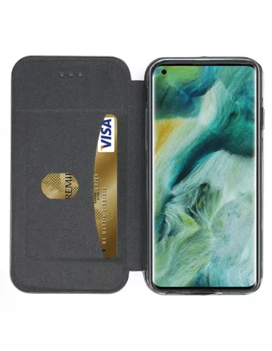 Oppo Find X2 Pro Leather Case Folio Clam + Black | Ibroz