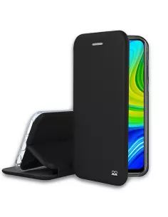 Xiaomi Redmi Note 9 Leather Case Folio Clam - Black | Ibroz