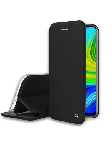 Xiaomi Redmi Note 9 Leather Case Folio Clam - Black | Ibroz
