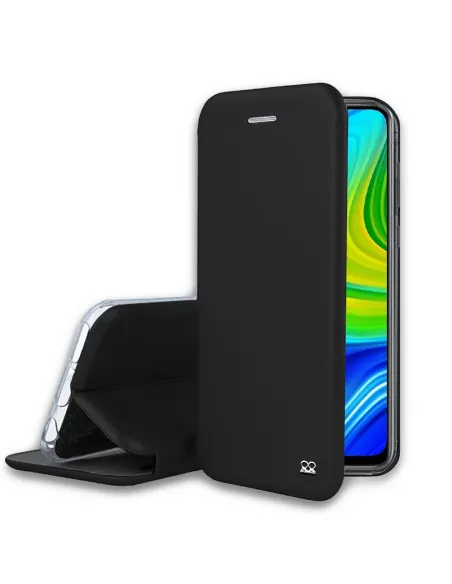 Xiaomi Redmi Note 9 Etui Cuir Folio Clam - Noir | Ibroz
