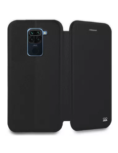 Xiaomi Redmi Note 9 Leather Case Folio Clam - Black | Ibroz
