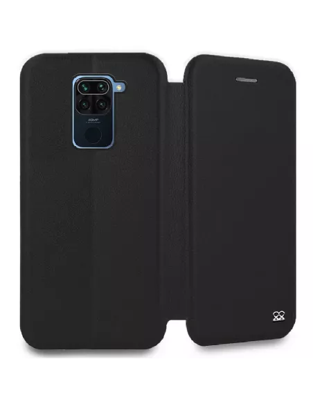 Xiaomi Redmi Note 9 Leather Case Folio Clam - Black | Ibroz