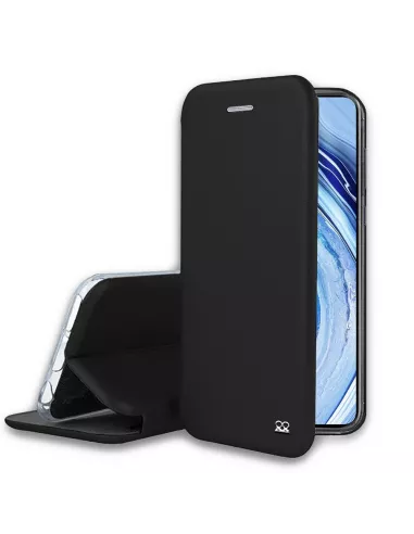 Xiaomi Redmi Note 9 Pro Etui Cuir Folio Clam - Noir | Ibroz