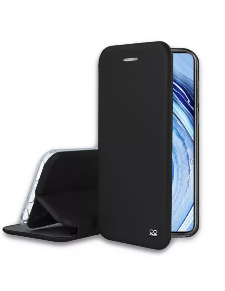 Xiaomi Redmi Note 9 Pro Etui Cuir Folio Clam - Noir | Ibroz