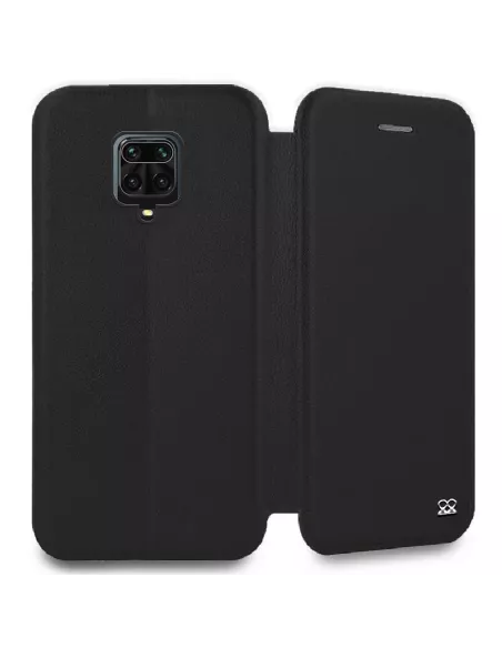 Xiaomi Redmi Note 9 Pro Etui Cuir Folio Clam - Noir | Ibroz