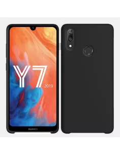 Huawei Y7 2019 Coque Liquid Silicone Soft Touch - Noir | Ibroz