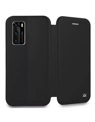 Huawei P40 Leather Case Folio Clam - Black | Ibroz