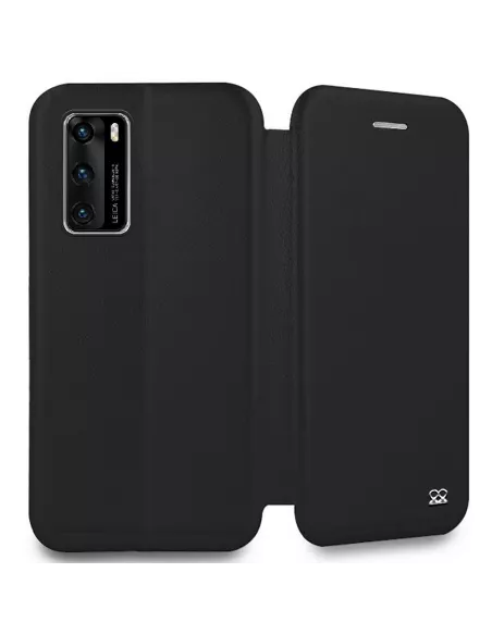 Huawei P40 Etui Cuir Folio Clam - Noir | Ibroz