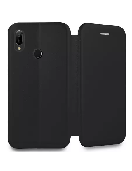 Huawei Y6 2019 Etui folio cuir CLAM | Ibroz