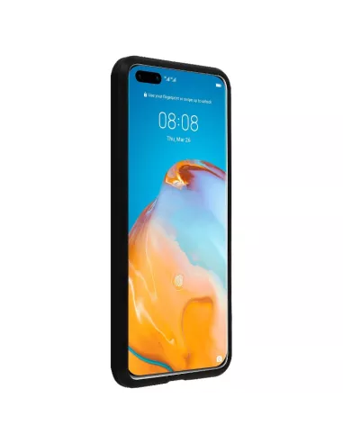 Huawei P40 Pro Coque Liquid Silicone Soft Touch - Noir | Ibroz