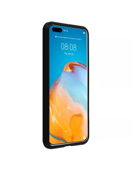 Huawei P40 Pro Coque Liquid Silicone Soft Touch - Noir | Ibroz
