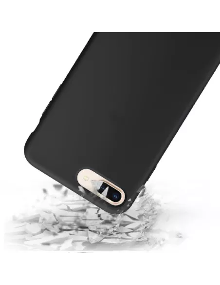 iPhone 7/8 Plus Coque Liquid Silicone Soft Touch - Noir | Ibroz