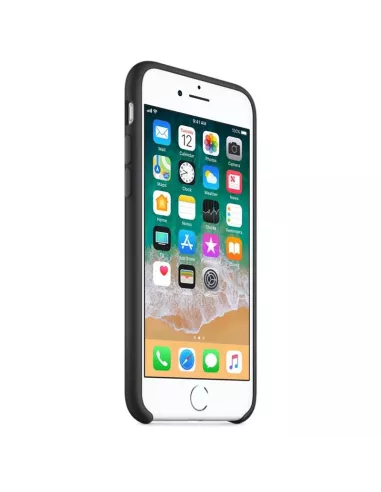 iPhone 7/8 Plus Coque Liquid Silicone Soft Touch - Noir | Ibroz