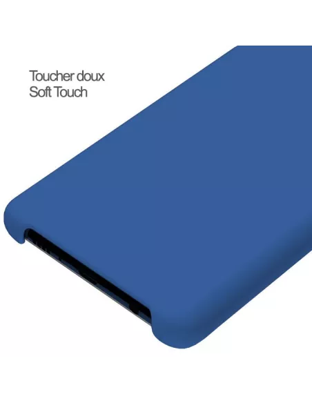 Oppo Reno 2 Coque Liquid Silicone + Verre Trempé + Bleu | Ibroz
