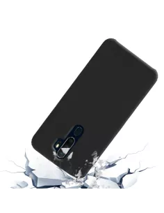 Oppo Reno 2Z Coque Liquid Silicone + Verre Trempé 9H - Noir | Ibroz 2