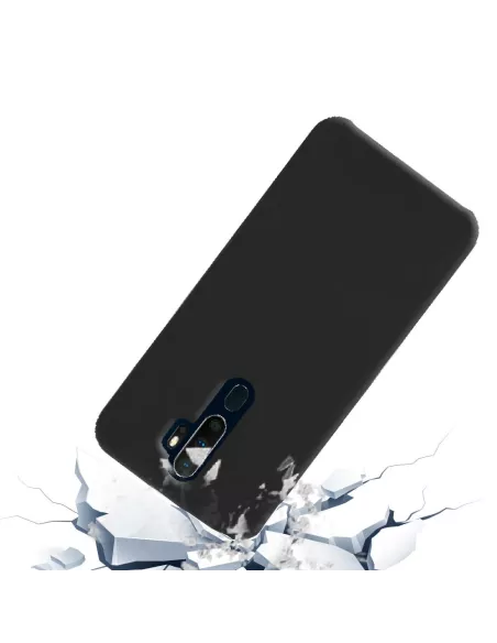 Oppo Reno 2Z Coque Liquid Silicone + Verre Trempé 9H - Noir | Ibroz
