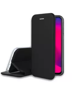 Oppo A5 2020 Etui Cuir Folio Clam + Verre Trempé + Noir | Ibroz