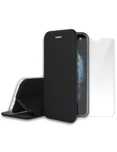 iPhone 11 Pro Max Etui Cuir Folio + Protection écran Verre Trempé 9...