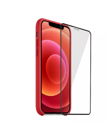 iPhone 12 et 12 Pro Coque Liquid Silicone + Verre trempé - Red | ...