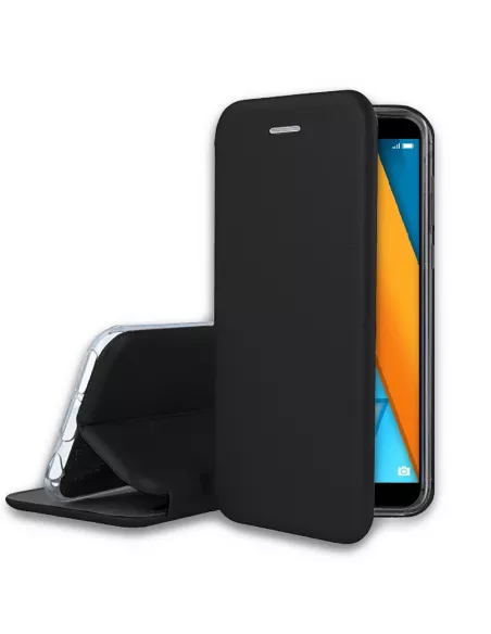 Honor 7A Leather folio case CLAM - Black | Ibroz