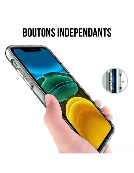 iPhone 11 Coque Space Antichoc Transparente + Verre Trempé 9H | Ibroz