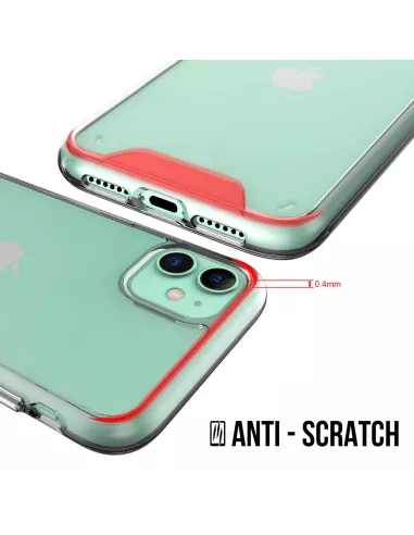 iPhone 11 Cover Space Antichoc Transparente + Verre Trempé 9H | Ibroz