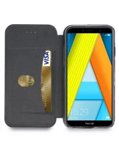 Honor 7A Leather folio case CLAM - Black | Ibroz 2
