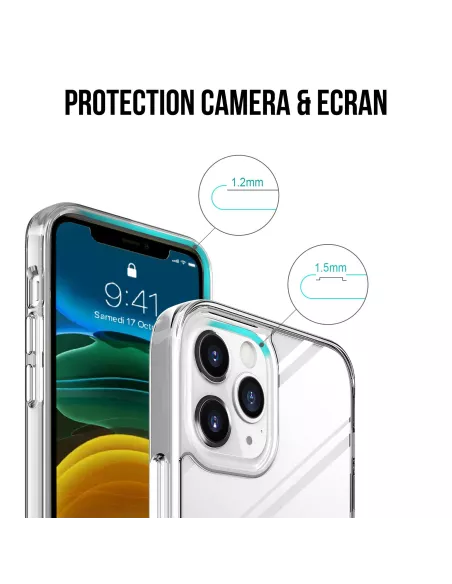 iPhone 11 Pro Coque Space Antichoc Transparente + Verre Trempé 9H |...