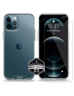 iPhone 12 Pro Max Coque Space Antichoc Transparente + Verre Trempé ...
