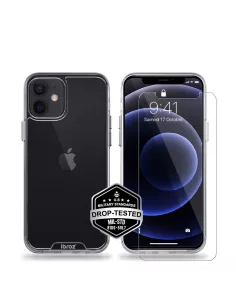 iPhone 12 Mini Coque Space Antichoc Transparente + Verre Trempé 9H ...