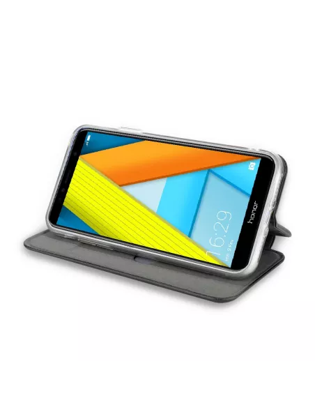 Honor 7A Leather folio case CLAM - Black | Ibroz