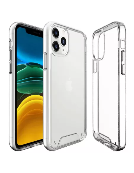 iPhone 11 Pro Max Coque Space Antichoc Transparente + Verre Trempé ...