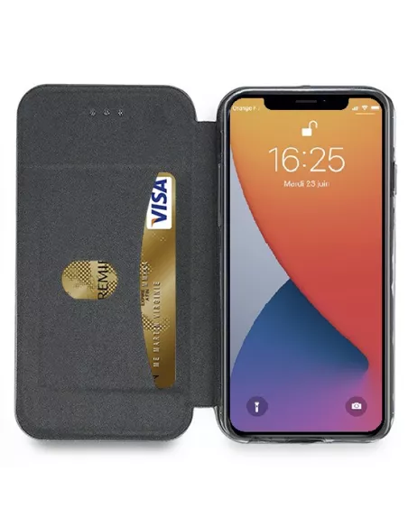 iPhone 12 (6.1") Etui Cuir Folio Clam | Ibroz