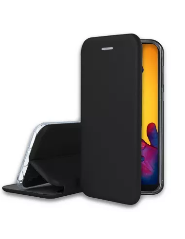 Huawei P20 Lite Leather folio case Clam - Black | Ibroz